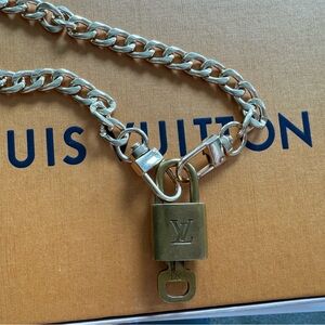 #321 Louis Vuitton LV Gold Lock and Key with Chain